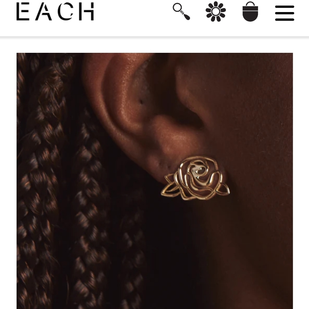 Rose earrings SS posts